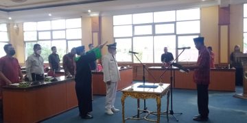 Pelantikan Pejabat Kepala Desa Matagual, Saipul Anwar. Foto: LAN