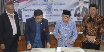 Penandatanganan MoU Antara KONI Jambi Dan UIN STS Jambi