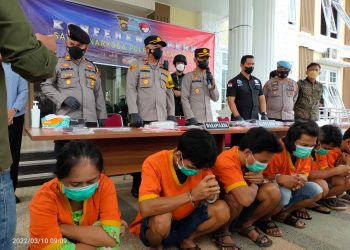 Sat Narkoba Polres Batanghari Amankan 8 orang bandar narkoba. Foto: LAN