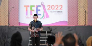 Bupati Tebo, Sukandar Membuka TFE 2022. Foto: AZZ
