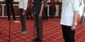 Gladi Resik Pelantikan Pj Bupati Tiga Daerah. Foto: Ist
