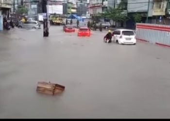 Salah satu sudut Kota Jambi Saat Terendam Air Akibat Banjir. Foto: Ist