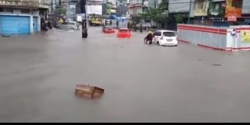 Salah satu sudut Kota Jambi Saat Terendam Air Akibat Banjir. Foto: Ist
