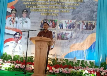 Pj Bupati Muaro Jambi Saat Menyampaikan Kata Sambutan. Foto: IST