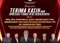 KPU Tebo mengucapkan terima kasih kepada seluruh badan adhoc di PIlkada Serentak Tahun 2024. FOTO: IST