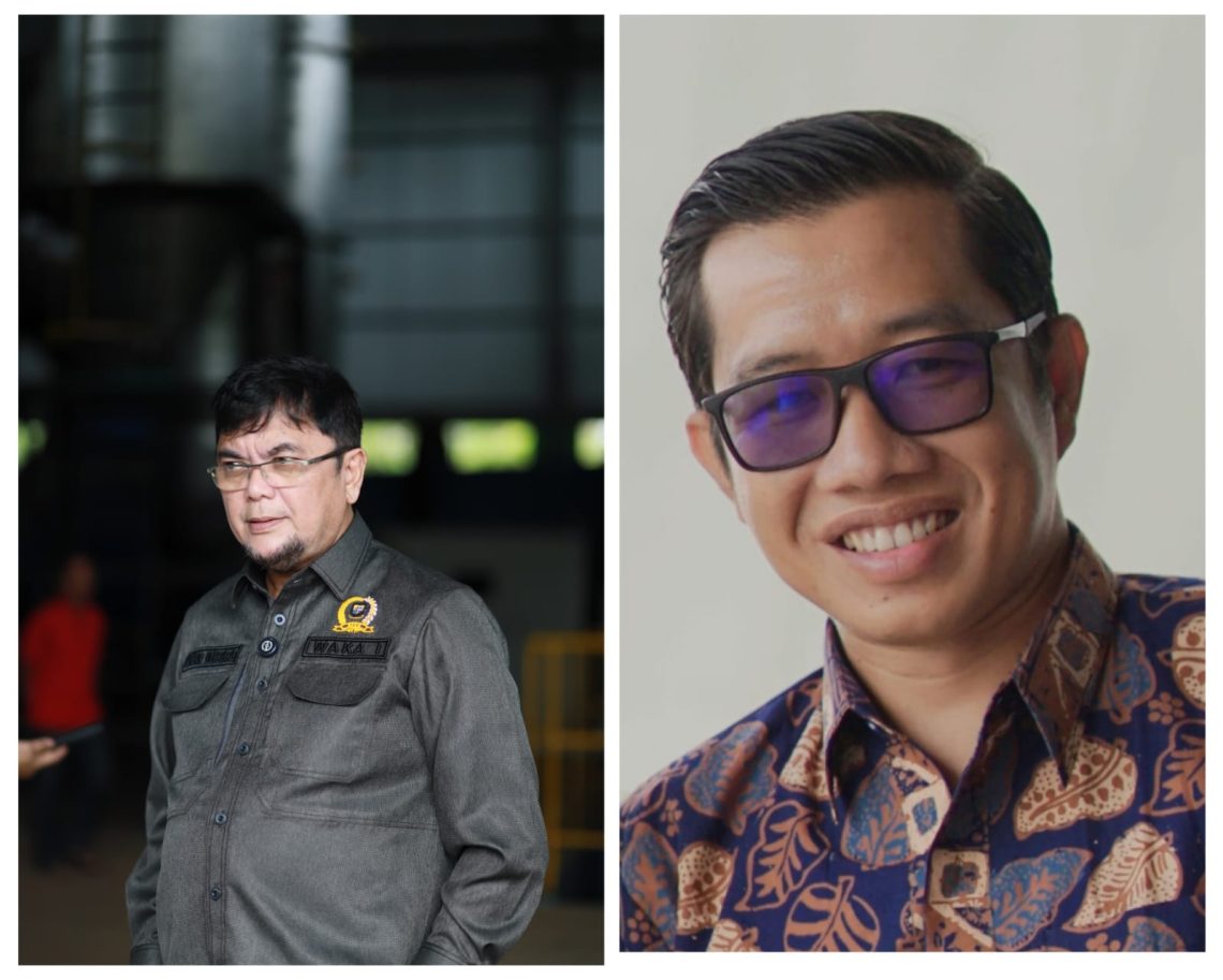 kiri: Ivan Wirata (Waka I DPRD Provinsi Jambi), Kanan (Ahli Pers dari Dewan Pers, Herri Novealldi). FOTO: IST