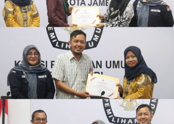 KPU Kota Jambi Gelar Sosialisasi bersama Komisi Informasi Jambi bersama Cipayung Plus. FOTO: IST