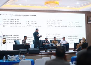 Waka I DPRD Provinsi Jambi, Ivan Wirata saat menjadi pemateri di Rakernis Lalu Lintas 2025. FOTO: UCUP