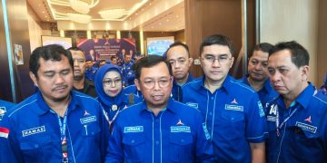 Sekjen DPP Partai Demokrat, Herman Khaeron saat menghadiri Rakerda DPD Demokrat Jambi. FOTO: OYI
