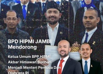 HIPMI Jambi Dorong Akbar Himawan Buchari Jadi Menpora Pengganti Dito. FOTO: IST
