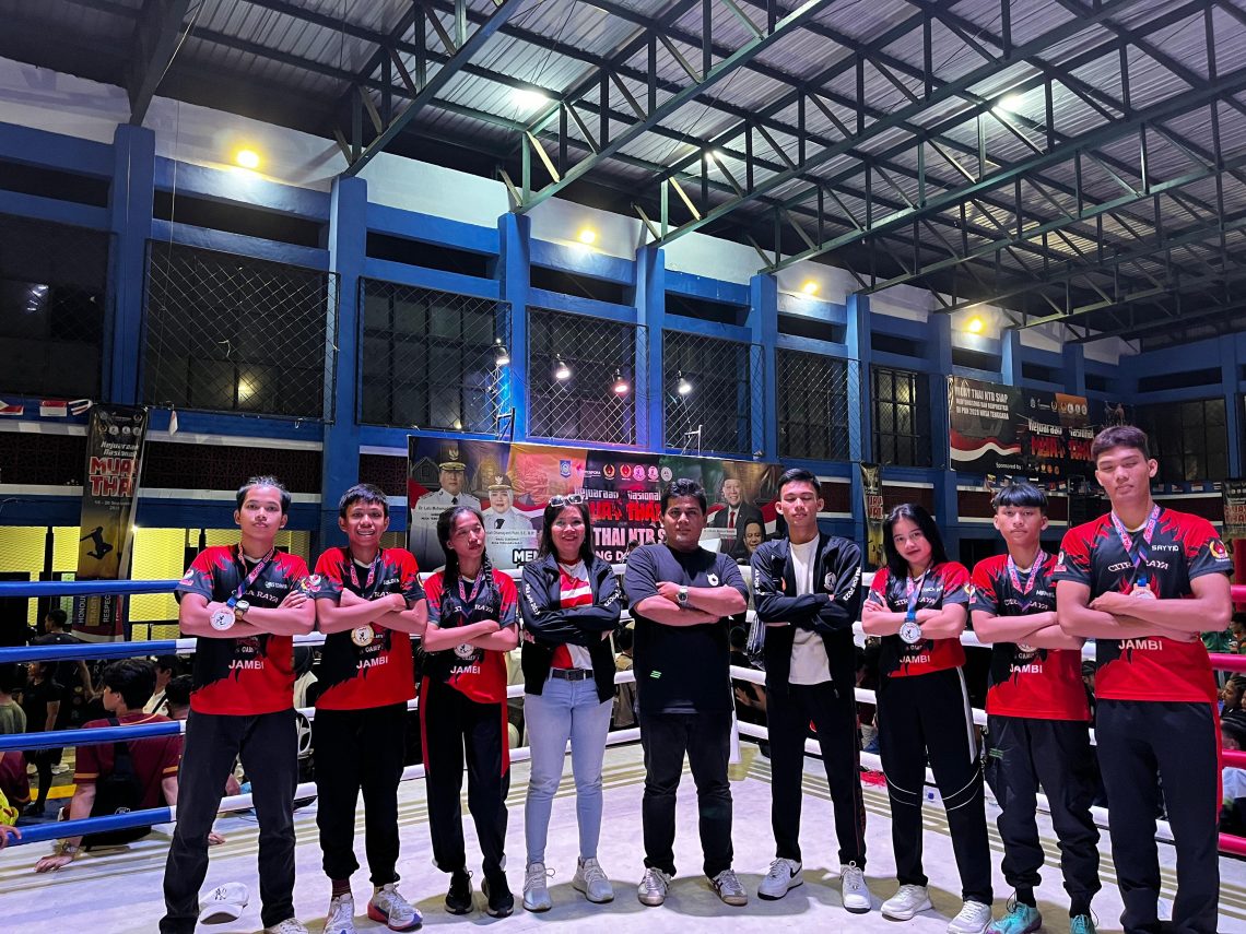 Kejurnas Muaythai 2025: Jambi Persembahkan 6 Medali, Satu Atlet Terhenti di Penyisihan. FOTO: IST