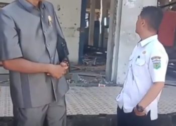 Oknum Anggota DPRD Sungai Penuh Inisial F yang diduga mengeluarkan kata-kata tidak beretika kepada pekerja. FOTO: IST