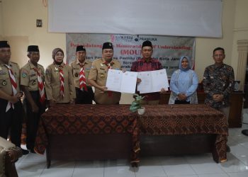 Kwarcab Pramuka Kota Jambi Gandeng Bawaslu untuk mewujudkan generasi muda yang berintegritas. FOTO: IST