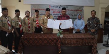 Kwarcab Pramuka Kota Jambi Gandeng Bawaslu untuk mewujudkan generasi muda yang berintegritas. FOTO: IST