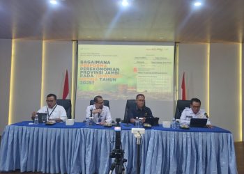 Paparan BPS Provinsi Jambi Terkait Laju Ekonomi Jambi. FOTO: IST