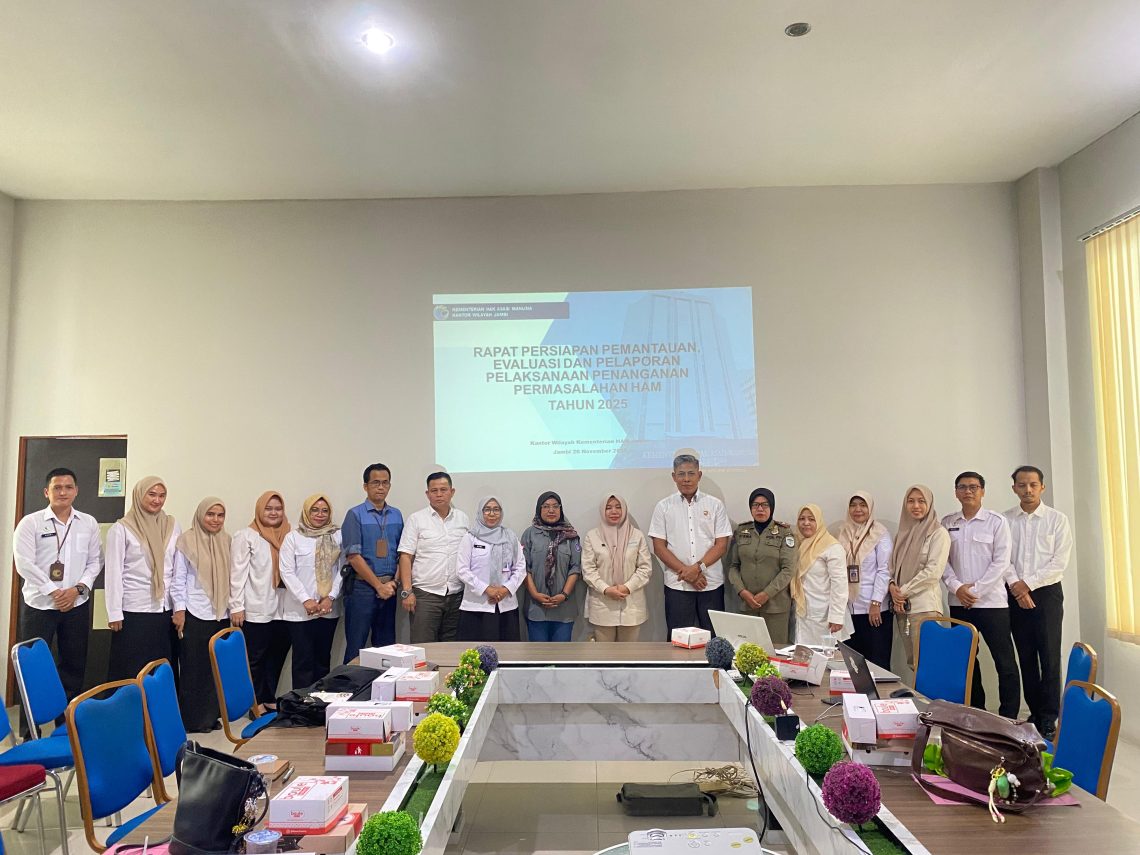 Kementerian HAM Jambi Gelar Rapat Kerja dan Evaluasi Terkait Pelanggaran HAM di Jambi. FOTO: DOK