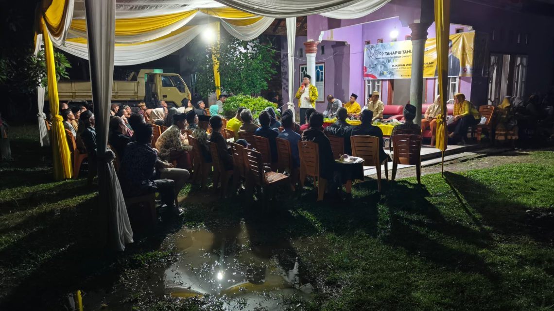 Reses Waka I DPRD Provinsi Jambi, Ivan Wirata di Kelurahan Pijoan, Suko Rawo. FOTO: OYI
