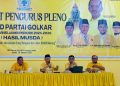 Ketua Cek Endra, Ivan Wirata Saat Memimpin Rapat Pleno Perdana Pasca Terima SK.FOTO: UCUP