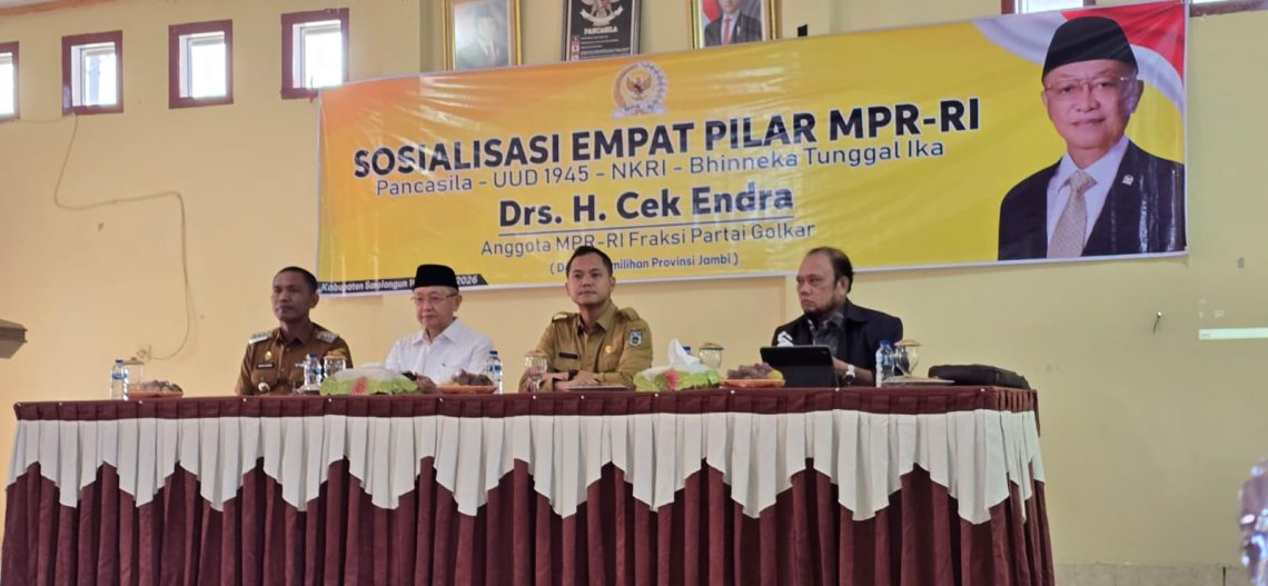 Anggota DPR-RI, H Cek Endra Sosialisasi Empat Pilar di Kabupaten Sarolangun. FOTO: IST