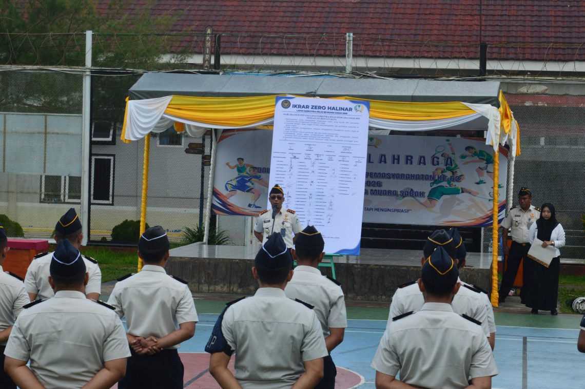 Kalapas Askari Utomo Saat Memimpin Deklarasi Zero Halinar. FOTO: DOC LAPAS