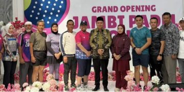 Ketua dan Waka III DPRD Kota Jambi Hadiri Peresmian Padel Court. FOTO: IST
