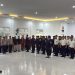Kalapas Narkotika Muara Sabak bersama jajaran dan TNI, Polri usai ikrar bersama bebas narkoba, penipuan dan handphone ilegal. FOTO: IST