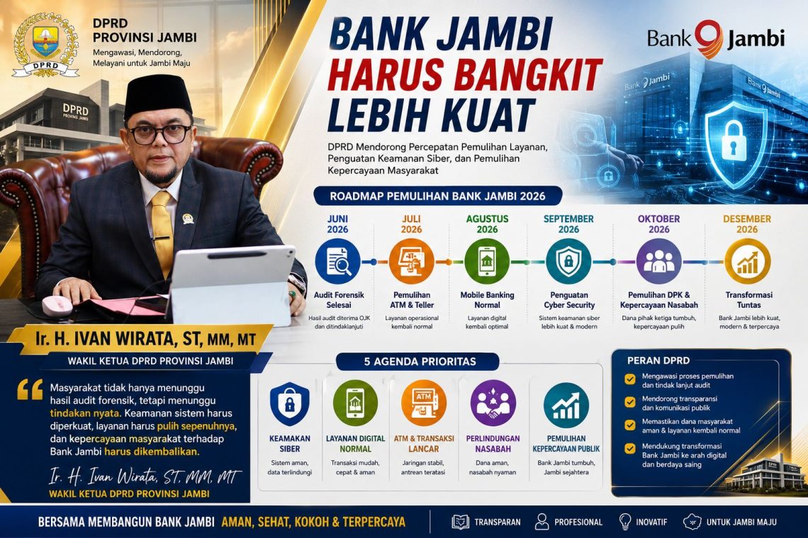 Ivan Wirata sebut bahwa Audit Sudah Selesai, Kini Saatnya Bank Jambi Membuktikan Diri. FOTO: IST