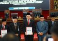 Penyerahan audit BPK ke Gubernur dan Ketua DPRD. FOTO: UCUP