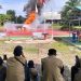Saat simulasi pemadaman api oleh fireground. FOTO: IST