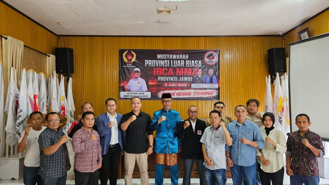 Ketua KONI Jambi, Mat Sanusi dan Ketua Terpilih IBCA MMA. FOTO : IST