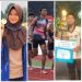 Tiga atlet Finix Run club yang berhasil menoreh prestasi nasional. FOTO: IST