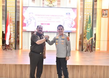 Sinergi antara Kejati dan Polda Jambi untuk penegakan KUHP dan KUHAP di Jambi. FOTO: IST