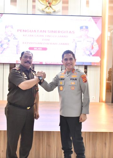 Sinergi antara Kejati dan Polda Jambi untuk penegakan KUHP dan KUHAP di Jambi. FOTO: IST
