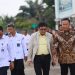 Dirjen Perhubungan Darat, Kepala BPTD Jambi dan Ketua MTI Jambi saat meninjau Transformasi Terminal Alam Barajo. FOTO: UCUP