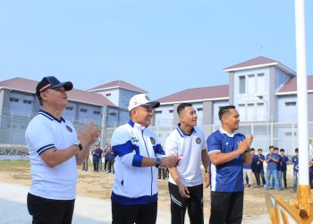 Irwan Rahmat Gumilar Membuka Porseni warga binaan dalam rangka HUT RI ke 81. FOTO: IST
