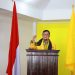 Sekretaris Golkar Provinsi Jambi Ivan Wirata menyampaikan kata sambutan membuka Musda ke IV Sungai Penuh. FOTO: IST