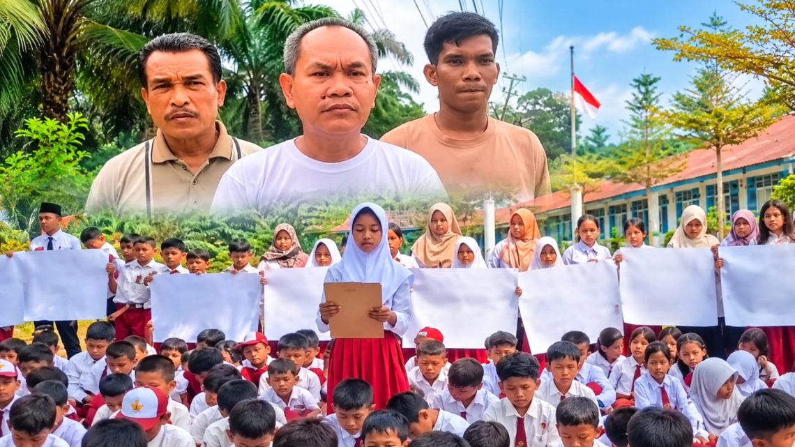 Depati Orik menjelaskan situasi bahwa tidak ada pemugaran sekolah walaupun ada eksekusi. FOTO: LAN