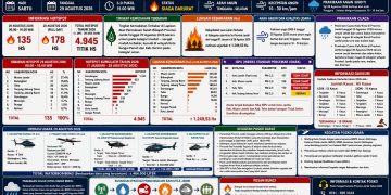 Flyer yang menunjukkan data Karhutla di Provinsi Jambi hingga akhir bulan Agustus. FOTO: IST