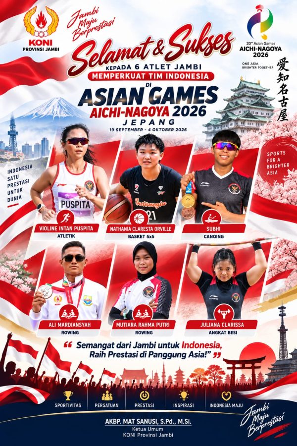 Enam atlet Jambi perkuat kontingen Indonesia di Asian Games Aichi-Nagoya 2026. FOTO: IST