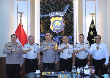 Kanwil Ditjenpas Jambi dan Polda Jambi Perkuat Sinergi, Bahas Rencana MoU Dukungan Pemasyarakatan. FOTO: IST