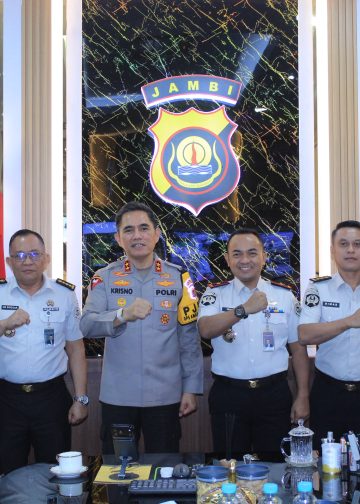 Kanwil Ditjenpas Jambi dan Polda Jambi Perkuat Sinergi, Bahas Rencana MoU Dukungan Pemasyarakatan. FOTO: IST