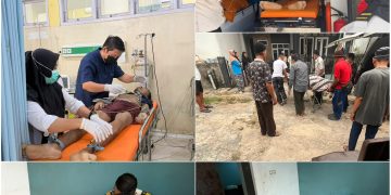 Proses serah terima dan pemulangan jenazah warga binaan lapas Jambi kepada keluarga. FOTO: IST