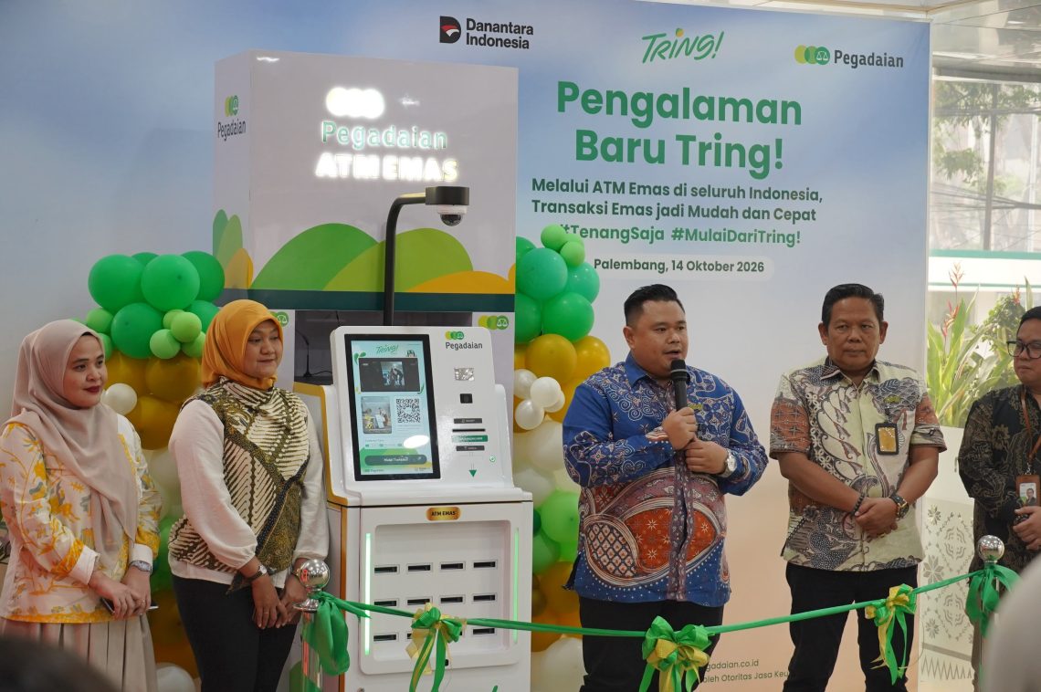 Setahun Tring! Pegadaian, ATM Emas Hadir di Palembang, Transaksi Emas Kini Bisa Instan. FOTO: IST