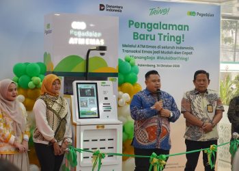 Setahun Tring! Pegadaian, ATM Emas Hadir di Palembang, Transaksi Emas Kini Bisa Instan. FOTO: IST