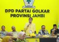 Mewakili Cek Endra, Sekretaris Golkar Jambi Ivan Wirata sampaikan kata sambutan. FOTO: UCUP