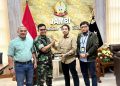 General Manager PHR Zona 1, Muhammad Luthfi Ferdiansyah melakukan kunjungan kehormatan kepada Danrem 042/Garuda Putih, Brigjen TNI Nyamin di Markas Korem 042/Garuda Putih, Jambi, untuk memperkuat sinergi dan koordinasi dalam mendukung kelancaran operasional Hulu Migas. FOTO: IST