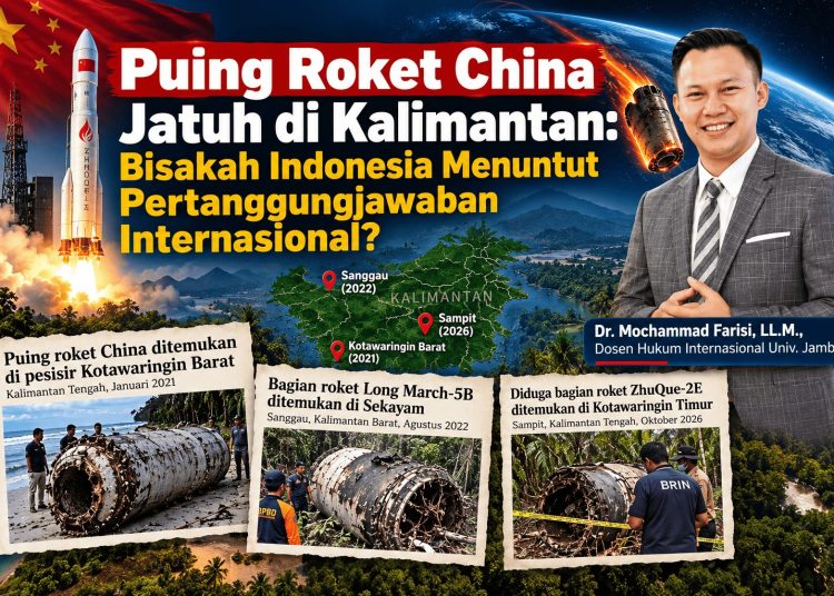 Puing roket China jatuh di Kalimantan, opini dari Mochammad Farisi. FOTO: IST 