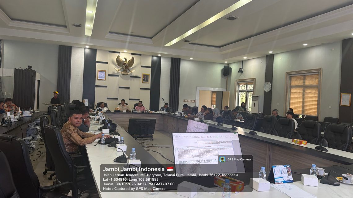 Rapat realisasi Banggar DPRD Provinsi Jambi. FOTO: IST
